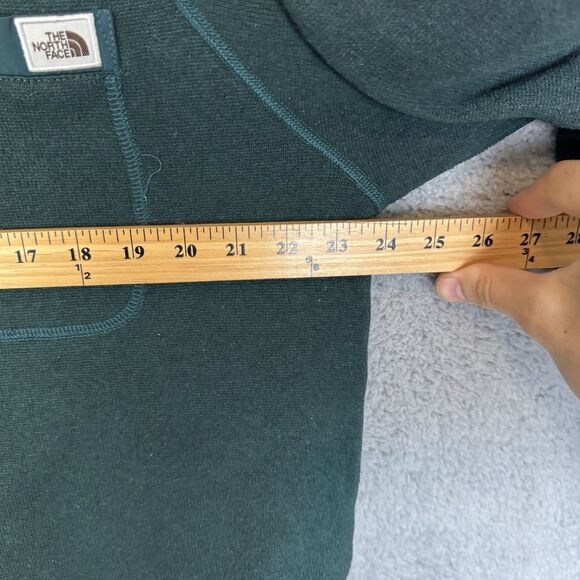 North Face Sweater Men's XL Green‎ Fleece Quarter Zip Pullover Outdoor - Picture 5 of 8